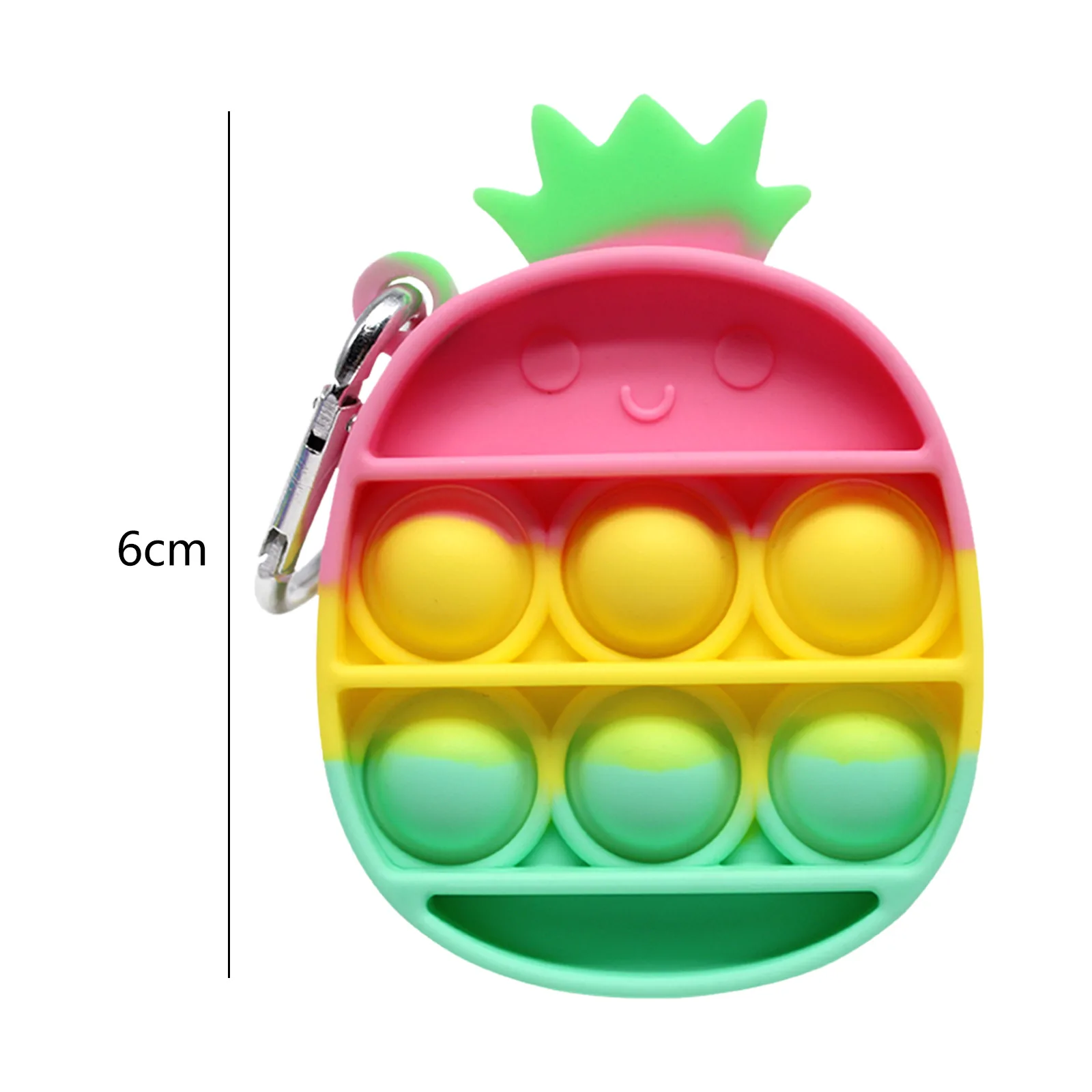 

Push Bubble Pendant Hanging Fidget Toy Anti-stress Soft Sensory Toys Simple Dimple Squeeze Keychain for Autism Special Needs