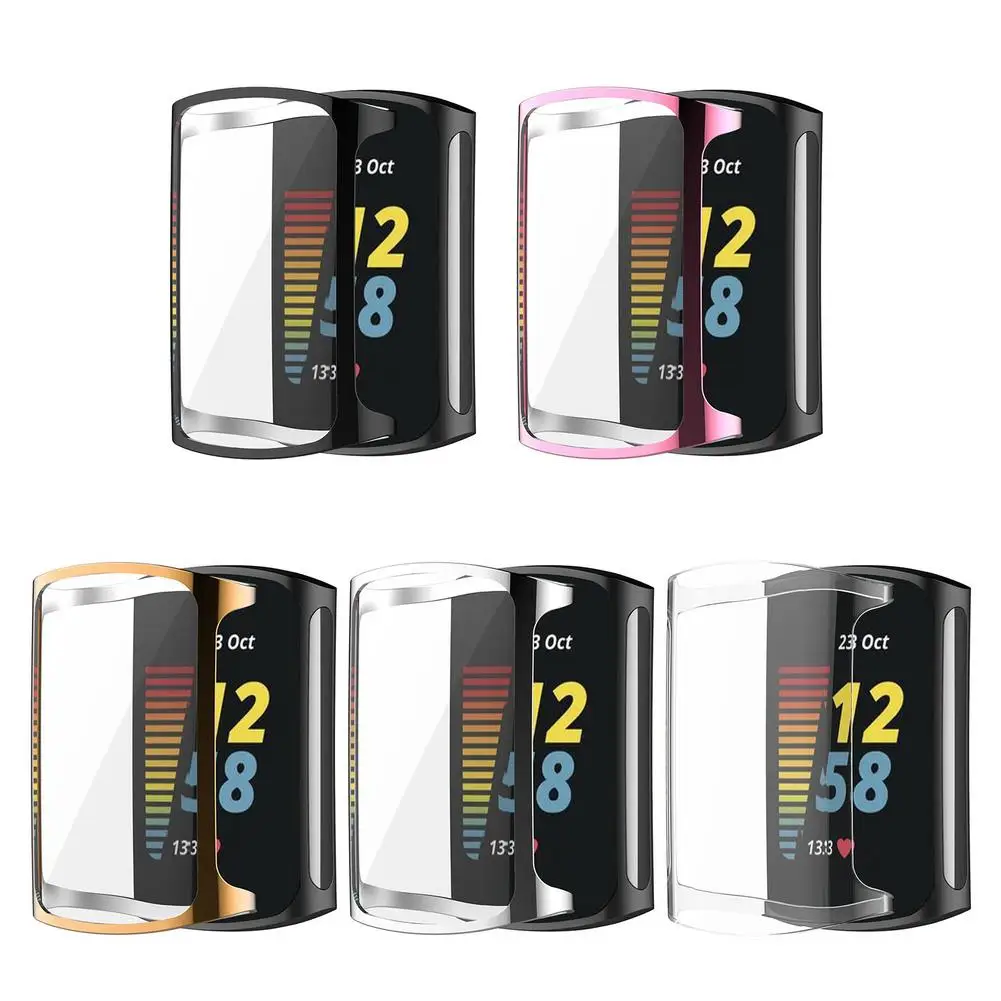 

Защитный чехол для смарт-часов Fitbit Charge 5 TUP полный гальванический чехол Защитный противоударный чехол с защитой от царапин