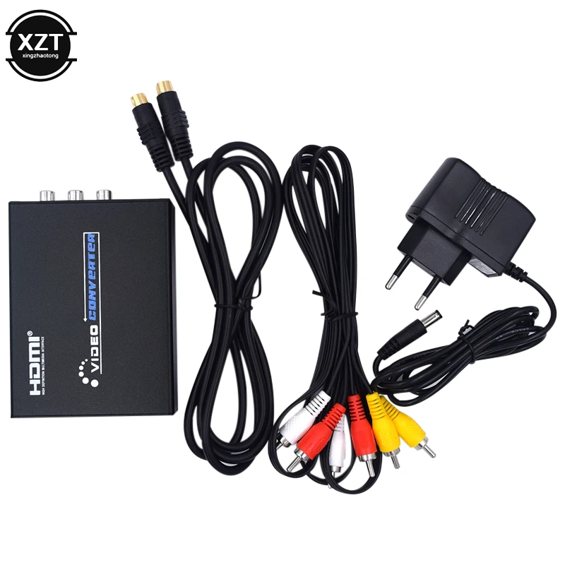 HDMI-Совместимость с AV S-Video CVBS видео преобразователь HD 3RCA PAL/NTSC Переключатель на SVIDEO