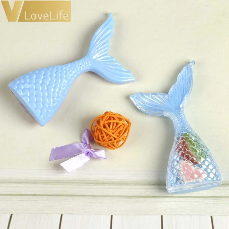 Коробка для конфет пластиковая в форме русалки 6 шт. | Дом и сад