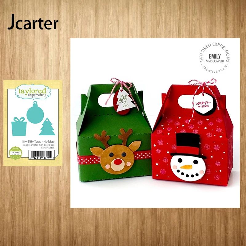 

Metal Cutting Dies Christmas Pendant Tree Bell Gift Box Craft Stencil Scrapbooking Tools Make Album Punch Blade Decor Template