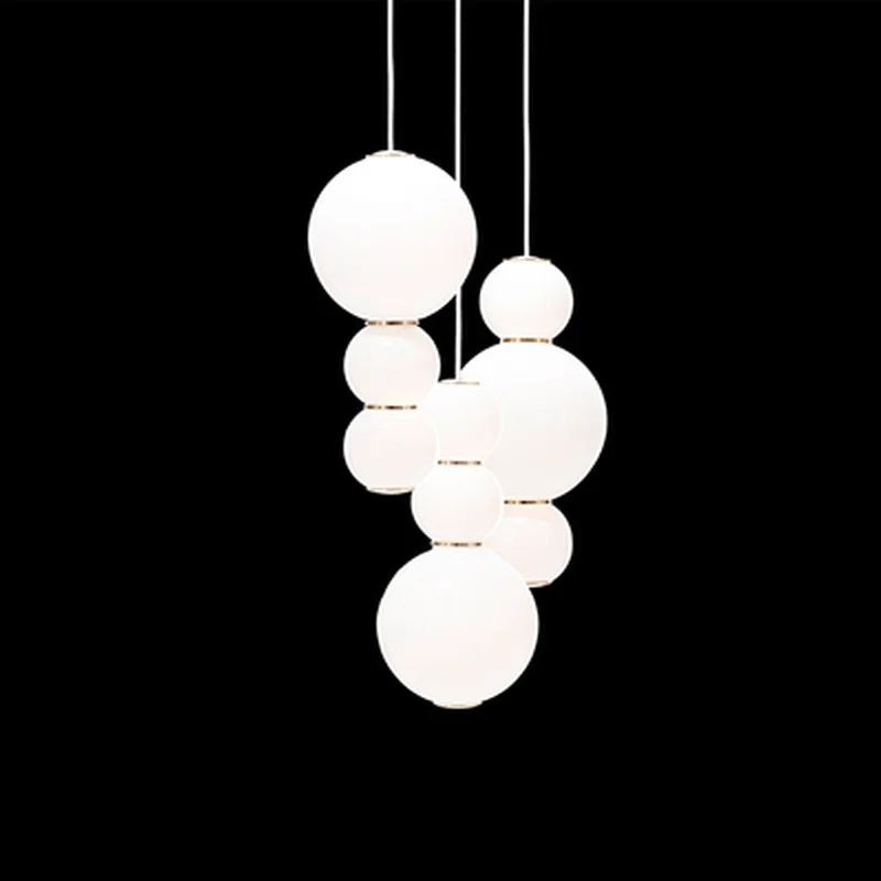 Современная акриловая Подвесная лампа в скандинавском стиле с жемчугом