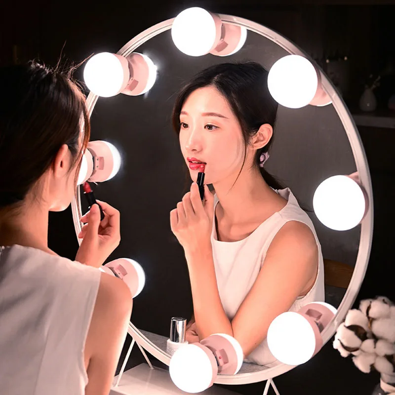 5 шт. Портативный Перезаряжаемые светодиодный зеркало современный