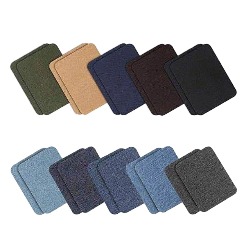 

20 pieces rectangle iron-on patches fabric iron-on patches patches iron