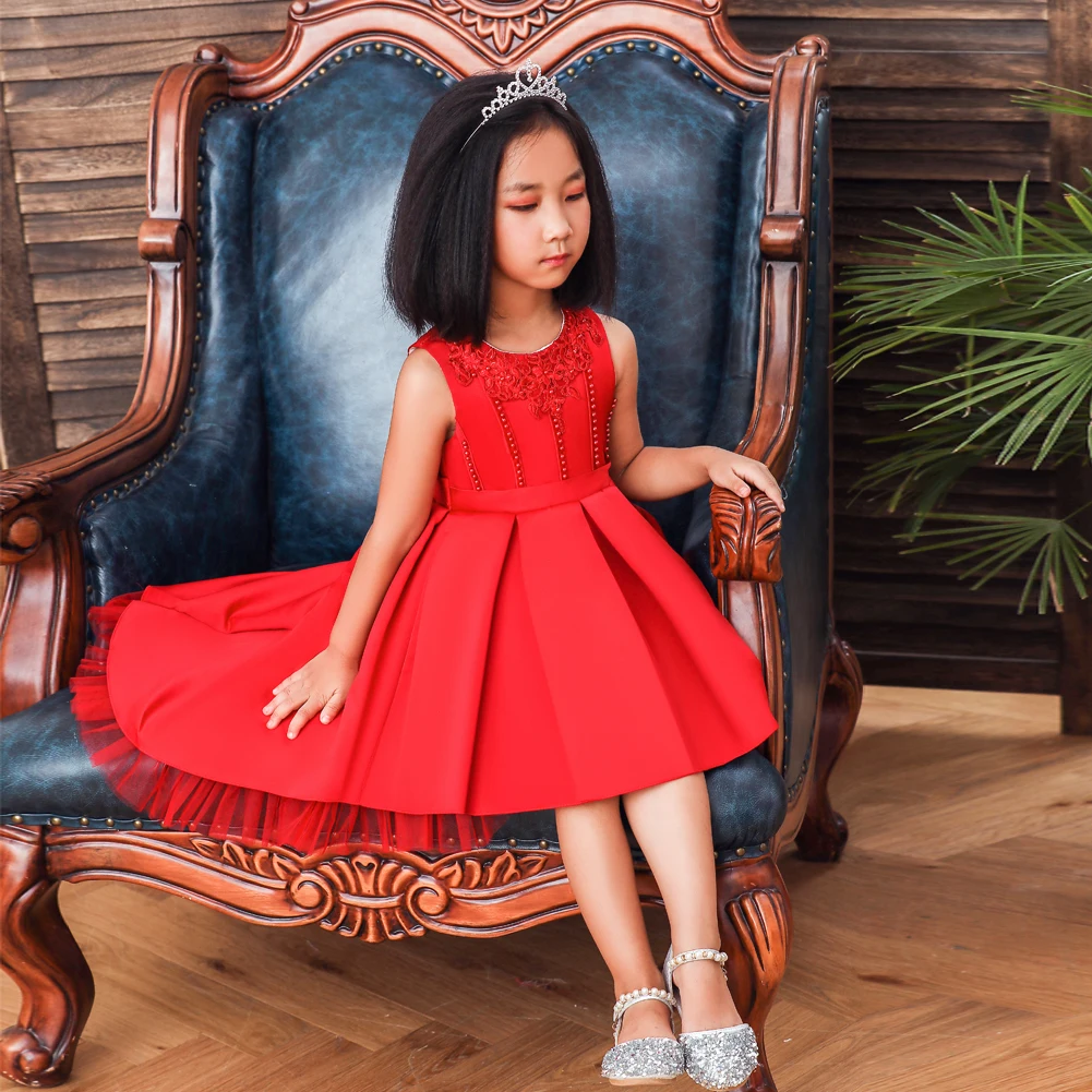 2019 Брендовое вечернее платье принцессы для девочек с принтом Корона маленьких