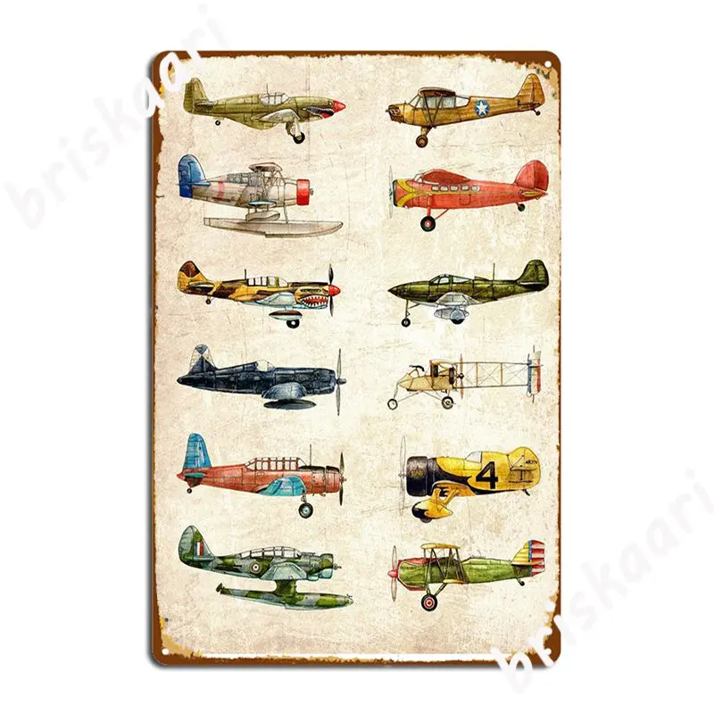 

Набор из двух винтажных самолетов, коллекционная антикварная Акварельная металлическая вывеска, дизайнерский клубный кухонный Настенный ...