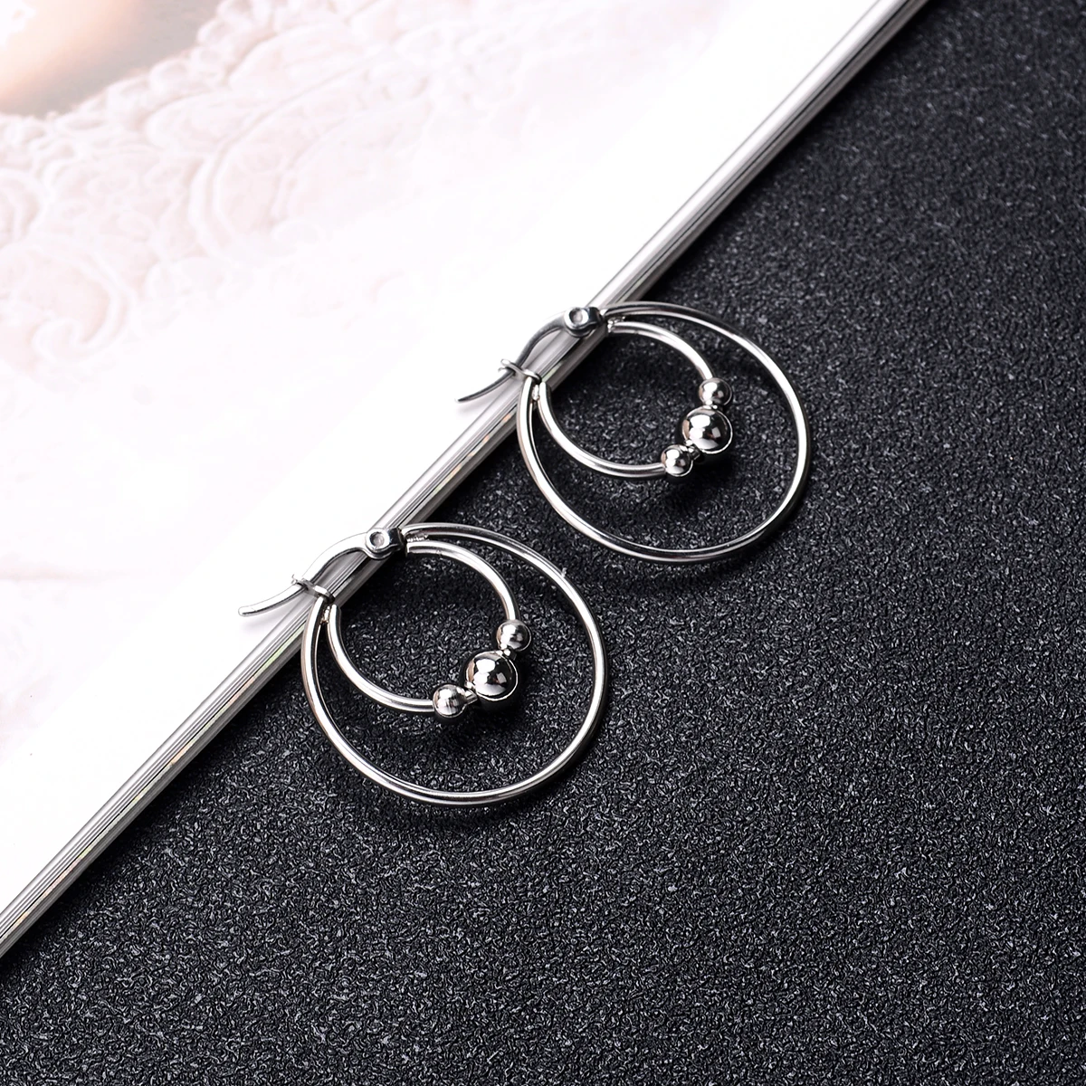 Серьги-подвески из нержавеющей стали женские стильные ювелирные украшения с