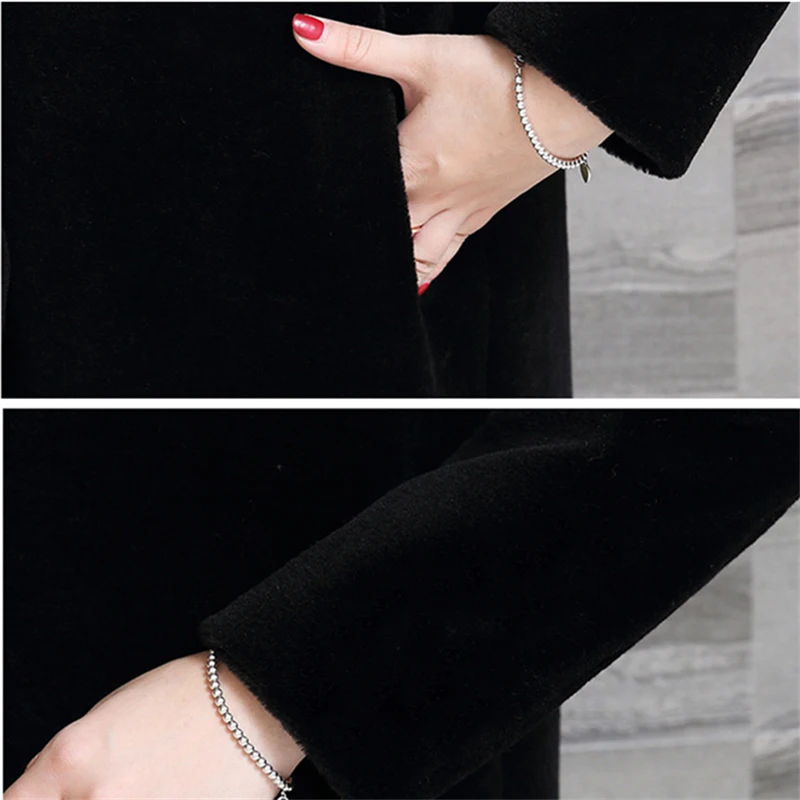 

Jacket Winter 2021 Women New Real Sheep Shearing Fur Coat Female Long Thick Warm Jackets Fox Fur Hooded parka Plus Size 6XL 7XL