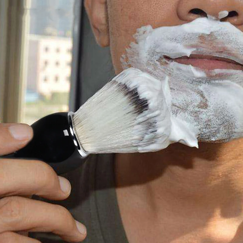 

2019 New Male Shaving Brush Salon FaceBeard Shave Tool Badger Hair Razor Brush Men Beard Cleaning Tool