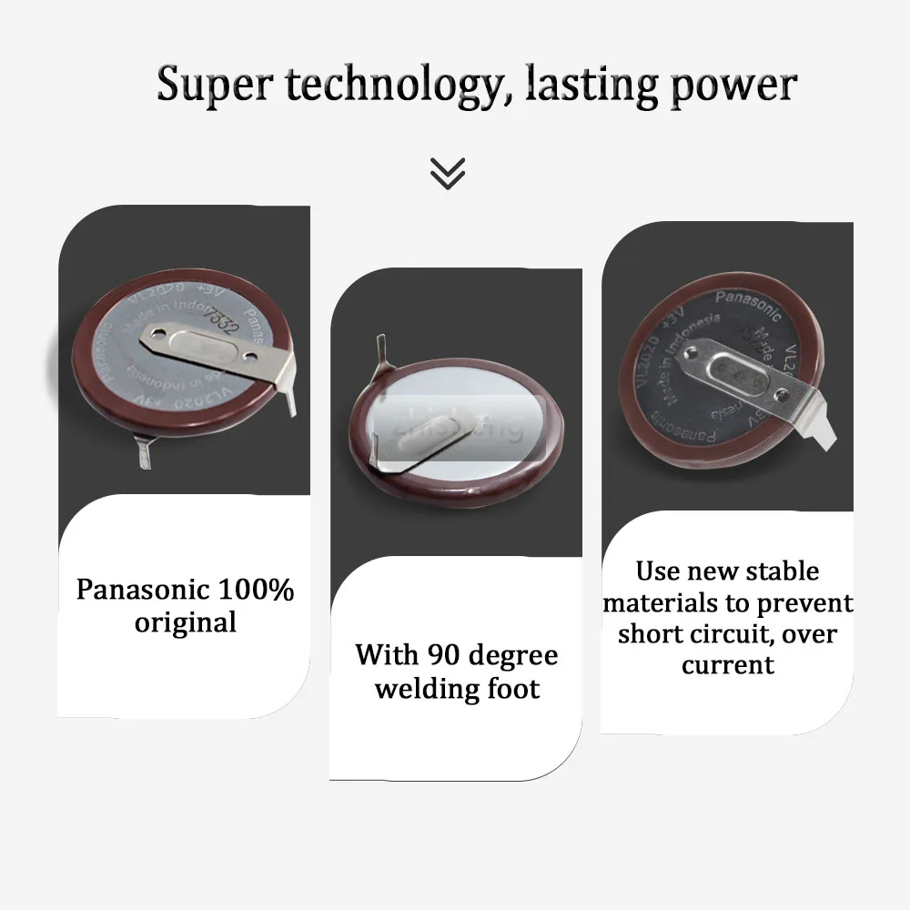 10 шт./лот 100% оригинал Panasonic VL2020 2020 перезаряжаемая батарея для автомобильного