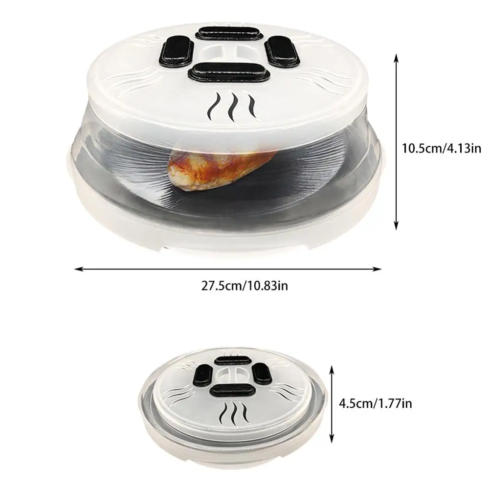 

Magnetic Microwave Plate Cover Splatter Guard with Steam Vents and Strong Magnets. Microwave Cover. Keeps Microwave Oven Clean