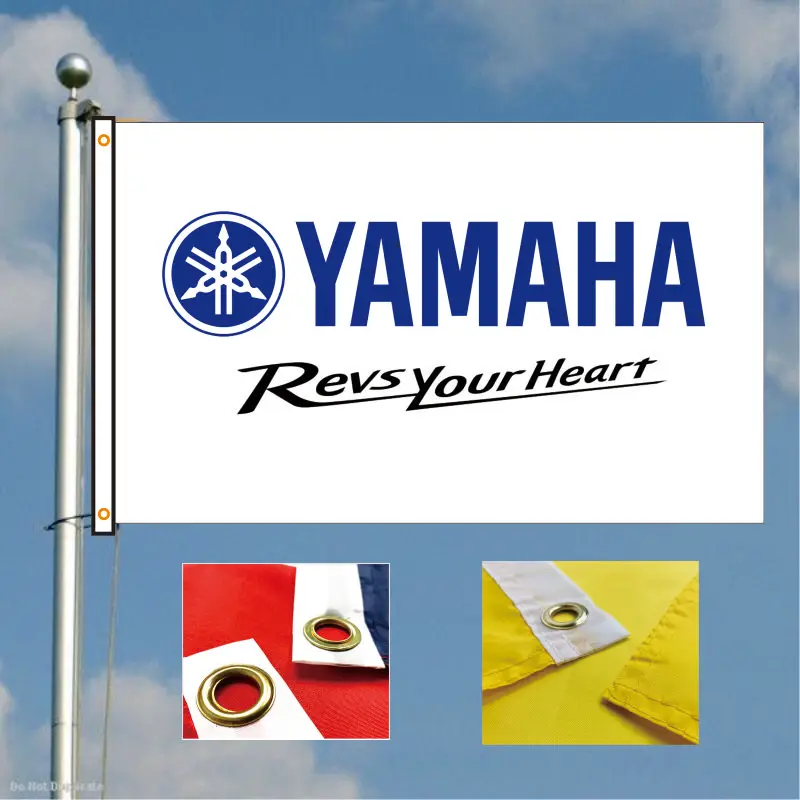 Флаг yamaha 3x5ft логотип мотоцикла флаг|Флаги баннеры и аксессуары| |