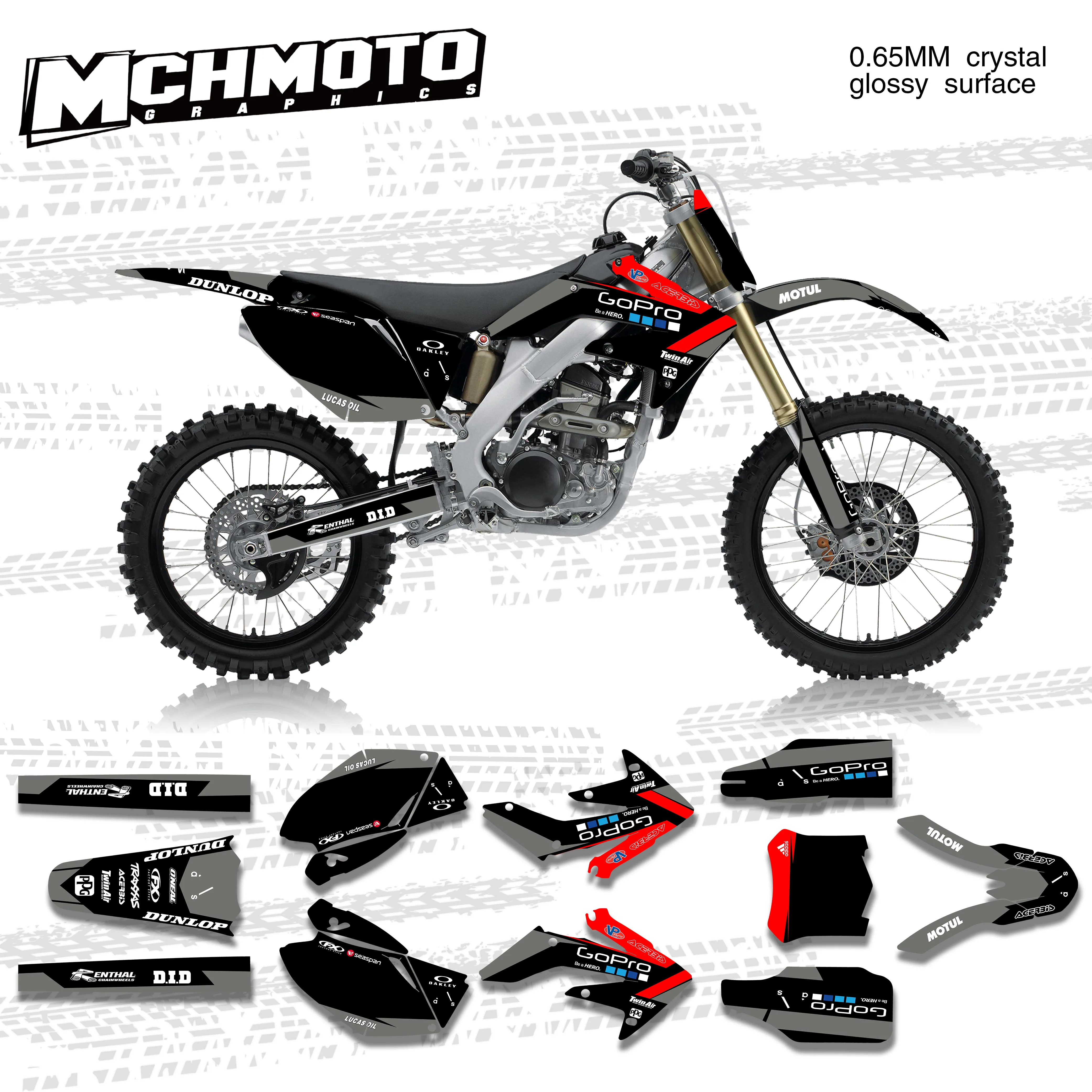 MCHMFG Наклейка для HONDA 04-05 06-07 08-09 CRF250R 2004 2005 2006 2007 2008 2009 мотоцикл Графический Стикеры -