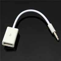 1pcs cars suv accessories mp3 3 5mm male aux audio plug jack to usb 2 0 female converter cable cord