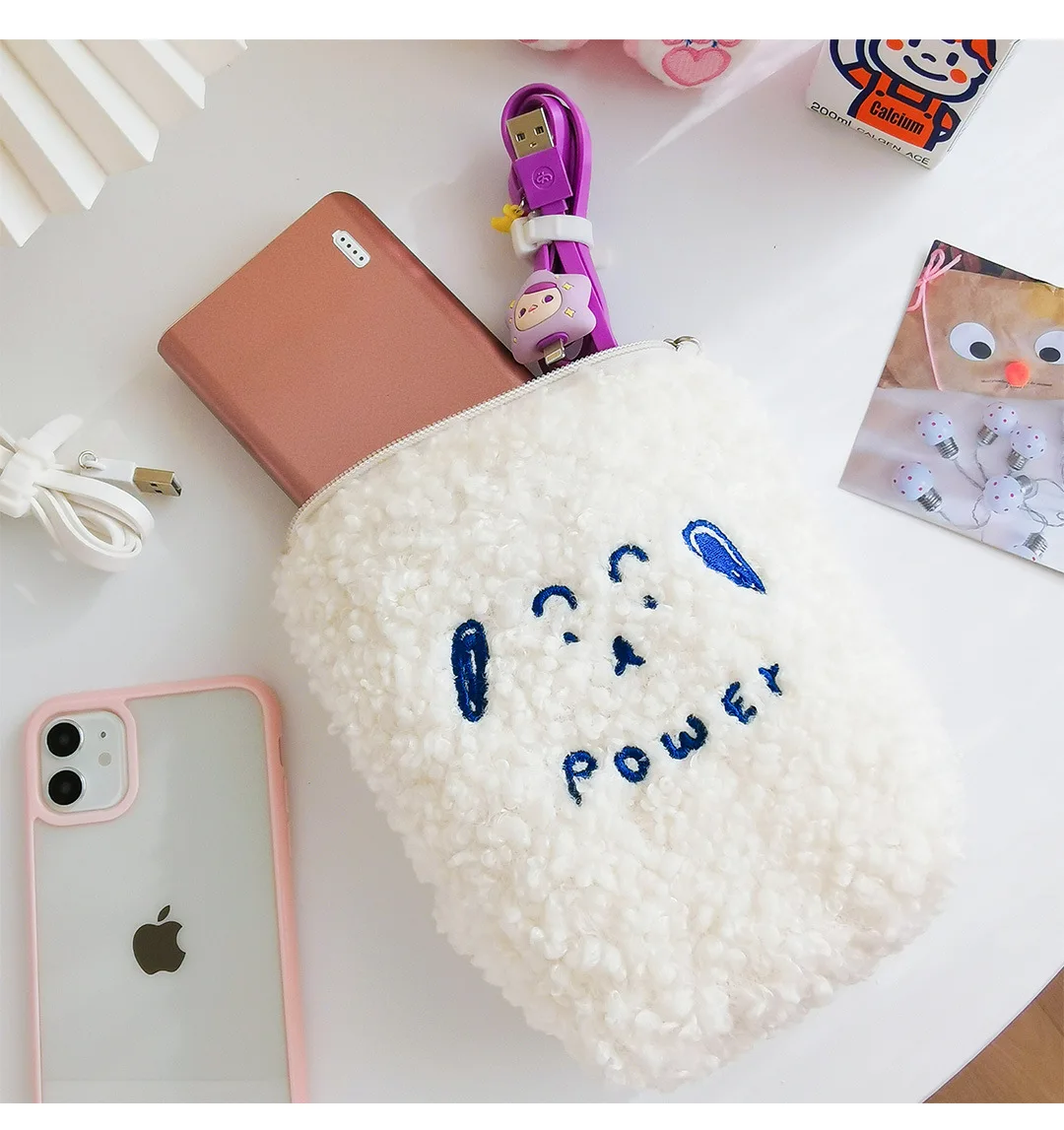 

Cartoon Embroidery Plush Cosmetic Bags Cute Storage Bag Plush Pencil Bag Makeup Bag School Supplies for Girl Kids Gifts 2021