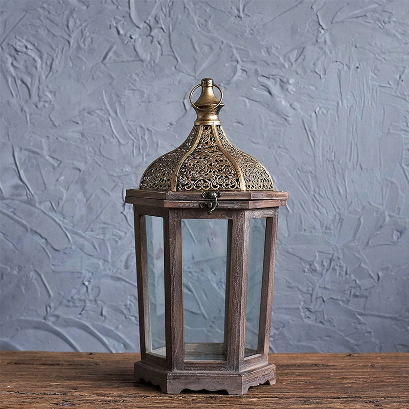 

Windproof Wood Candle Holder Luxury Retro Romantic Dinner Candle Holder Rustic Nordic Bougeoir Bois Home Decoration New