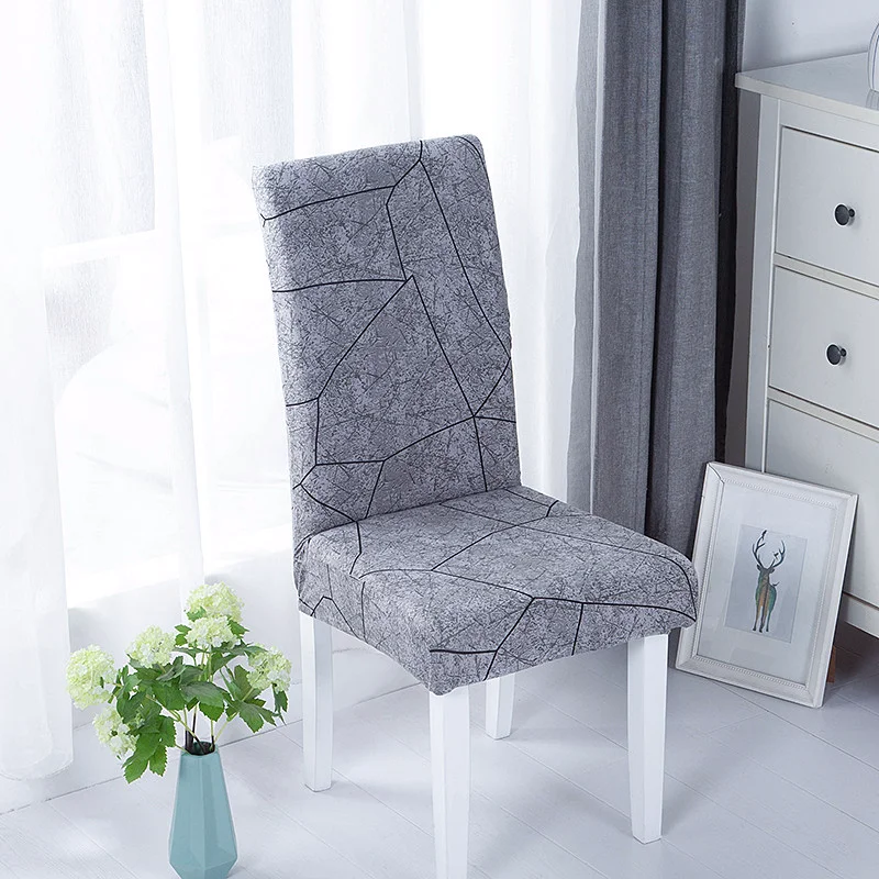

Geometric Dining Room Chair Cover Spandex Elastic Chair Slipcovers Case Stretch Chair Covers for Wedding Hotel Banquet Office