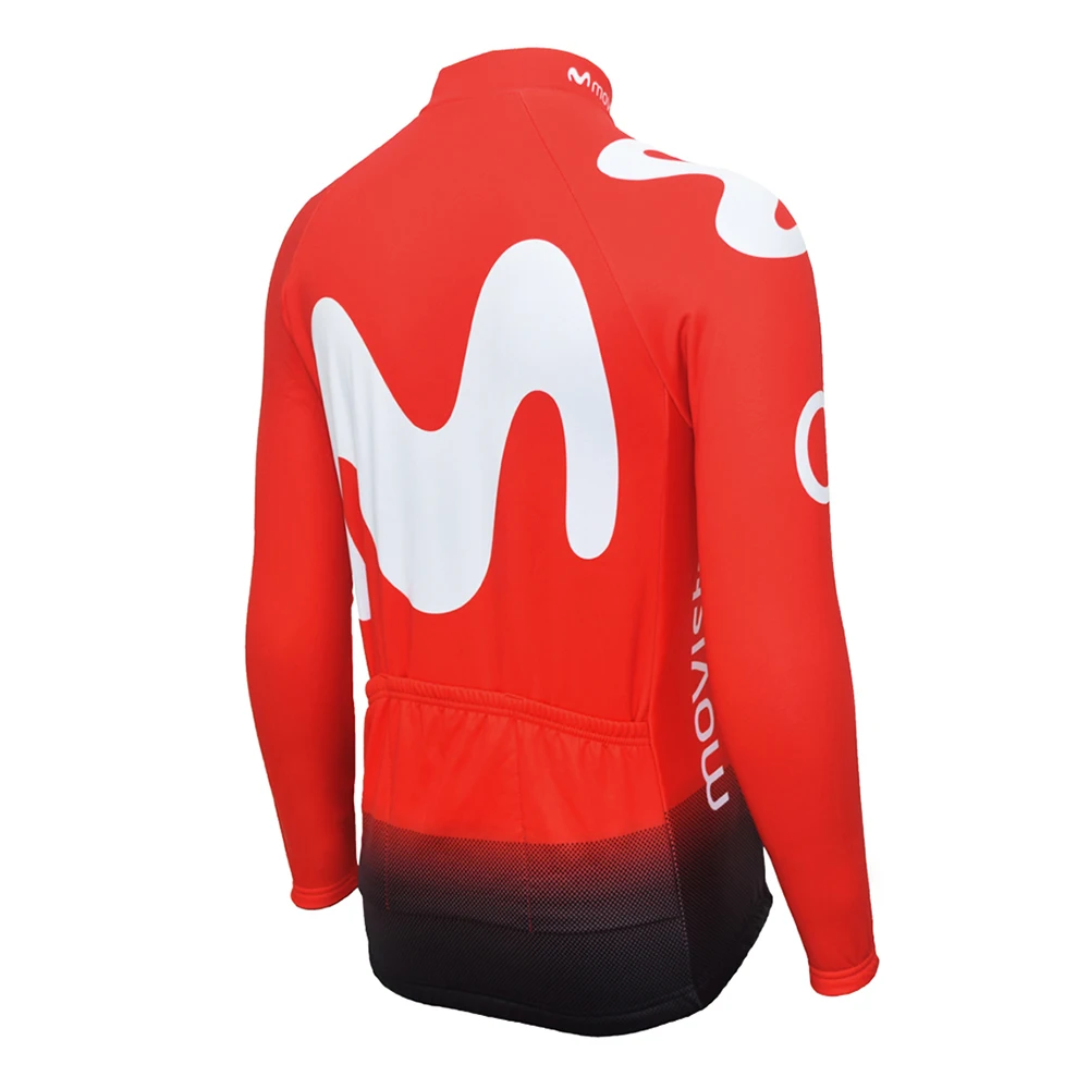 Комплект велосипедной одежды Movistar с длинным рукавом трикотажный комплект