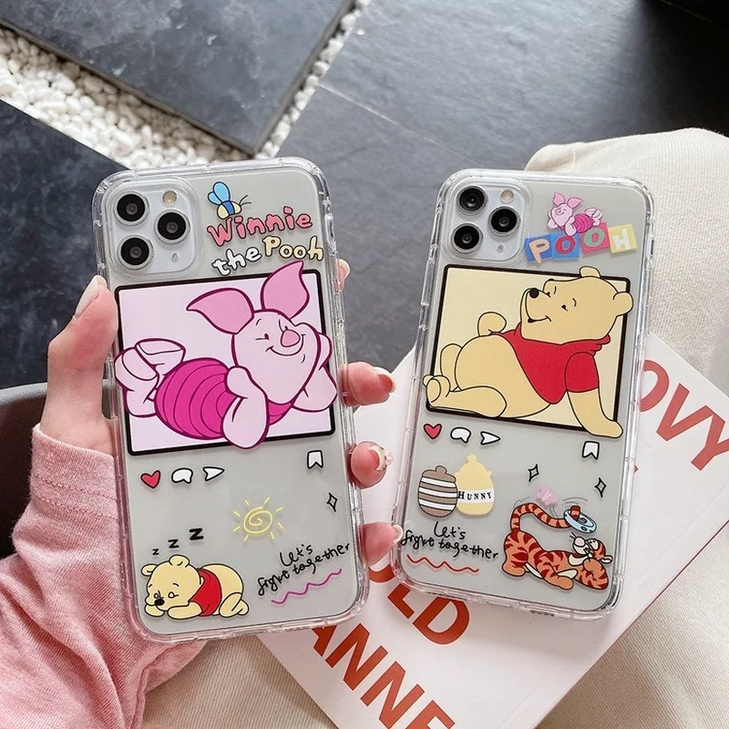 Чехол для телефона Disney с Винни-пухом IPhone X / XS XR 11 12/Pro/мультяшный милый стильный