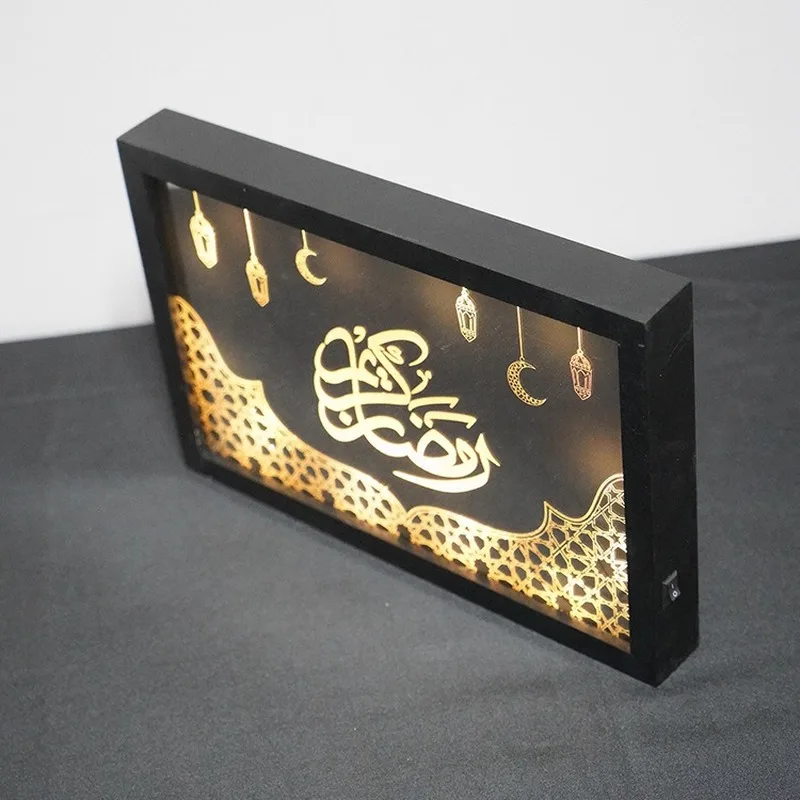 New Ramadan Wooden Pendant Decoration Koran pattern Eid Decor Islamic Muslim Party Supplies | Дом и сад