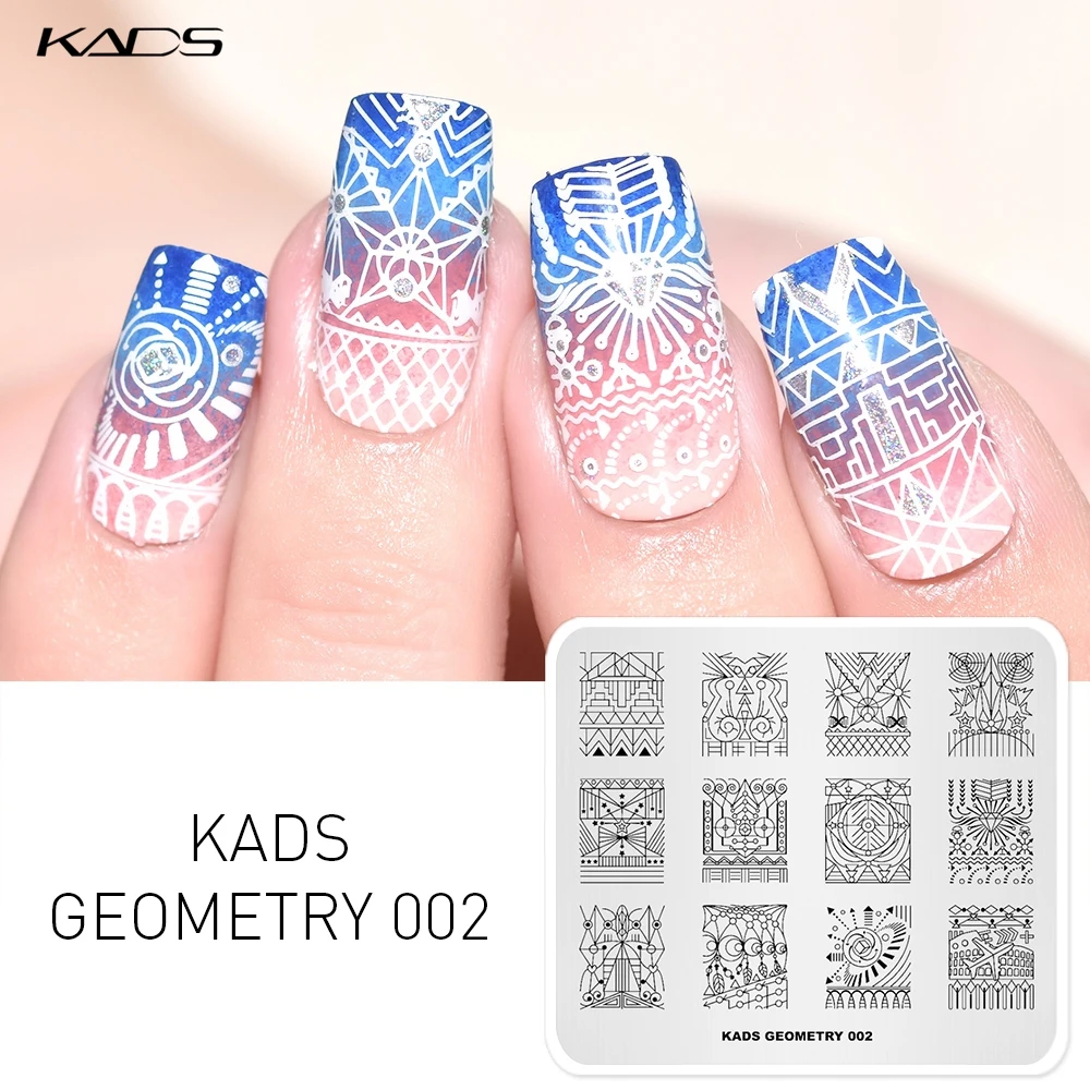 KADS природа геометрический зоопарк Дизайн ногтей принтер пластины для штамповки ногтей маникюр Лак штамповка шаблон изображения пластины