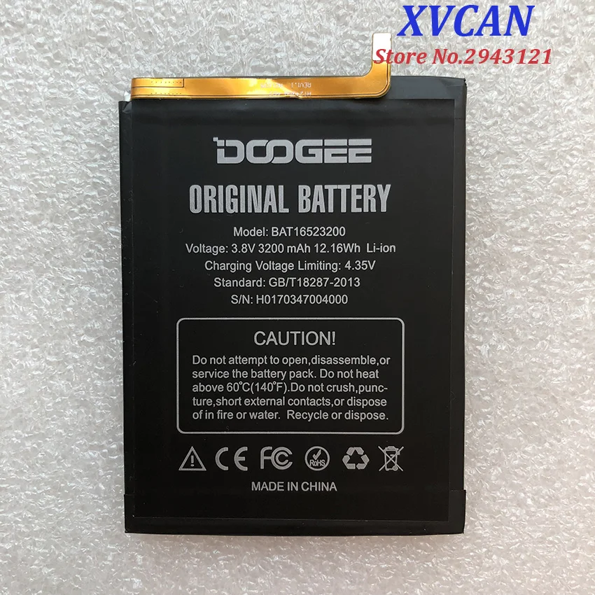 Новый оригинальный DOOGEE Y6 Y6C фортепианная батарея BAT16523200 MTK6750 Замена 3200 мАч