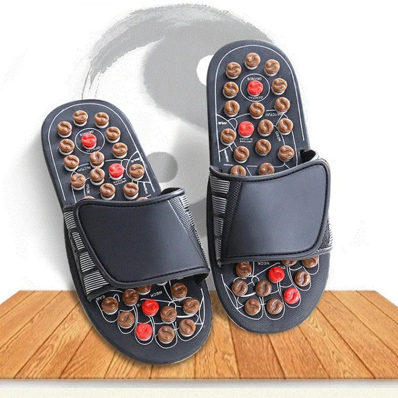 

Chinese Medicine Pedicure Acupuncture Massage Slippes Shoes Acupoint Massage Slippers Acupressure Therapy Rotating Sandal