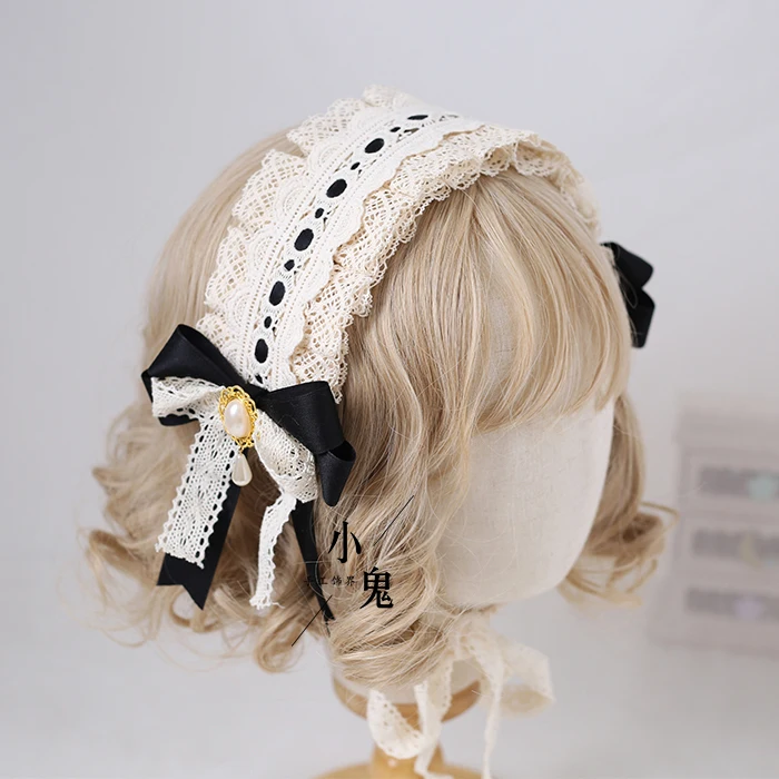 Оригинальная японская Мягкая повязка для волос Lo Niang кружевная заколка милая