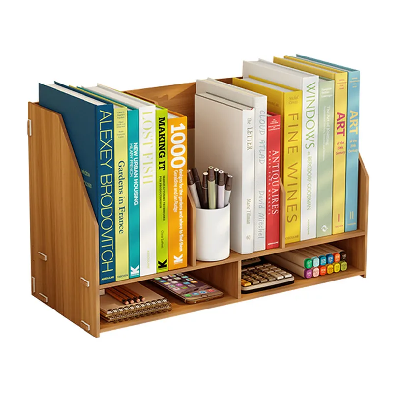 Простые настольные книжные полки для студентов используют детскую настольную