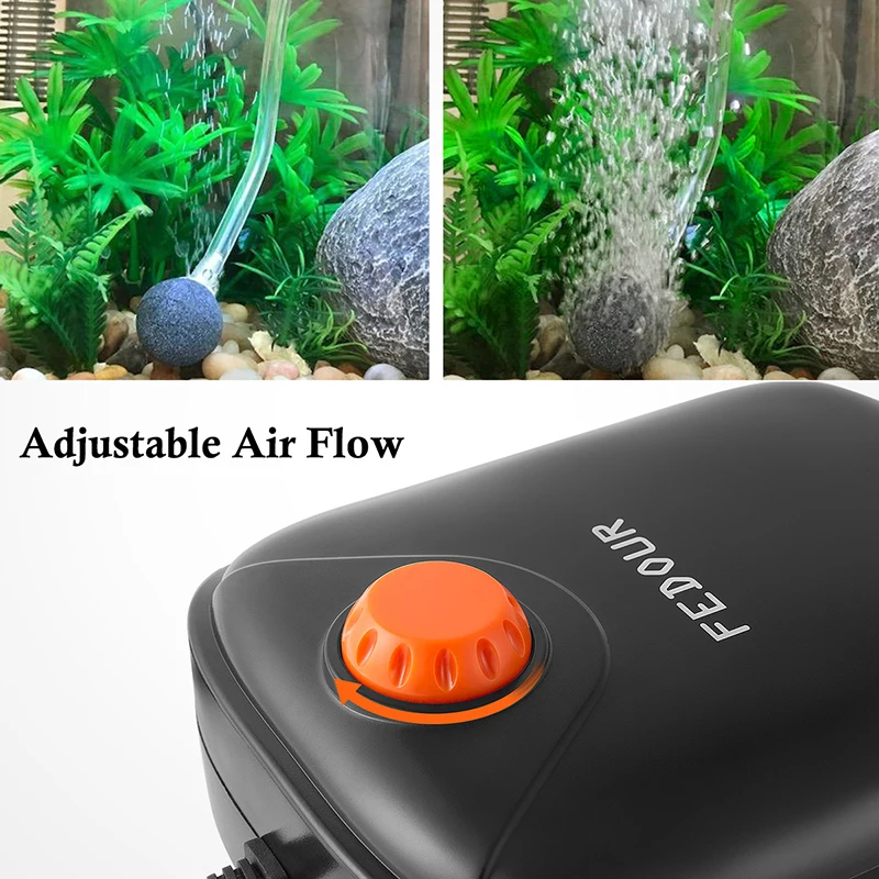 Воздушный насос для аквариума 8 Вт 4 розетки | Дом и сад