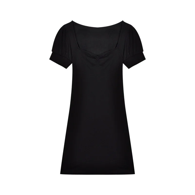 Женское платье однотонное корейский Стиль без рисунка простые базовые футболки