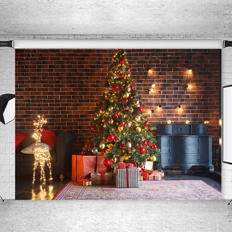 Фон для фотосъемки новорожденных с изображением красной кирпичной стены