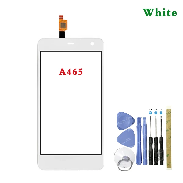 Высокое качество 5," для zte Blade L4 Pro A465 и A475 сенсорный экран дигитайзер сенсор Передняя стеклянная панель объектива Черный Белый - Color: A465 White With Tool