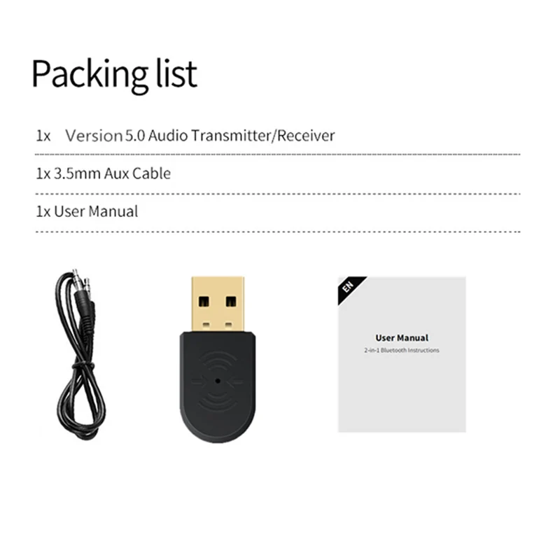 CALETOP 2 в 1 Bluetooth 5 0 приемник передатчик адаптер с микрофоном Handsfree Мини для