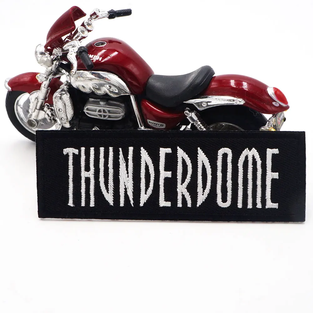 THUNDERDOME утюгом на подложке забавные в стиле панк рок вышитые Байкерская