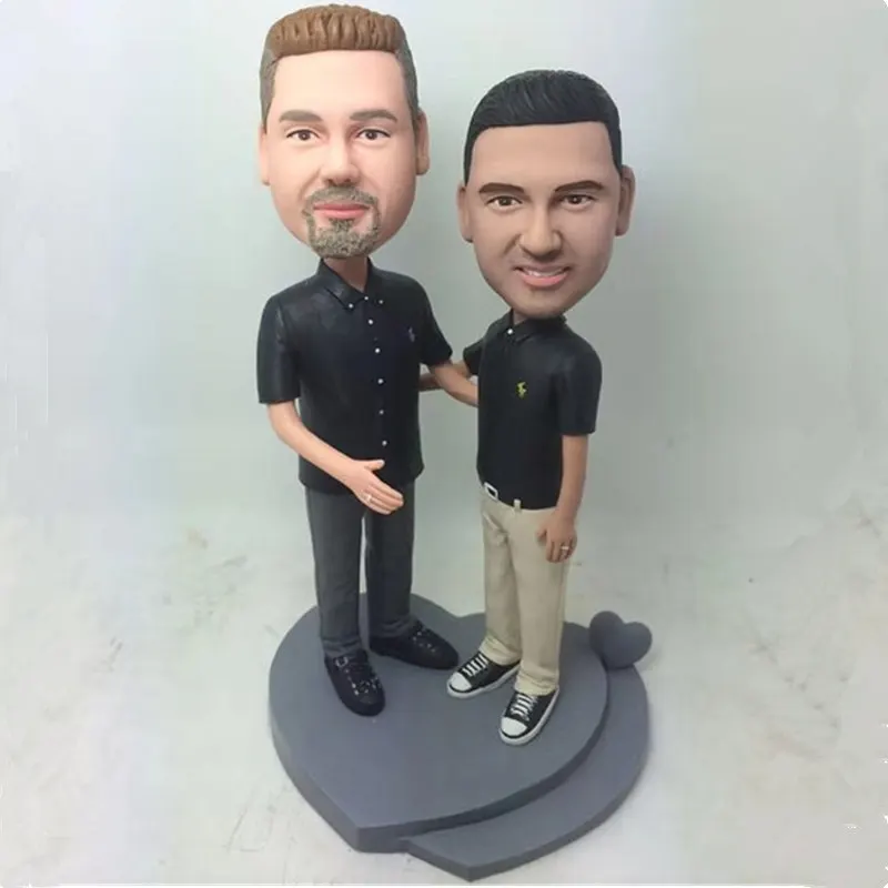 Handmade Custom polymer clay Figurine miniature mini statue wedding cake topper Birthday gift For friend Father Men woman | Автомобили и
