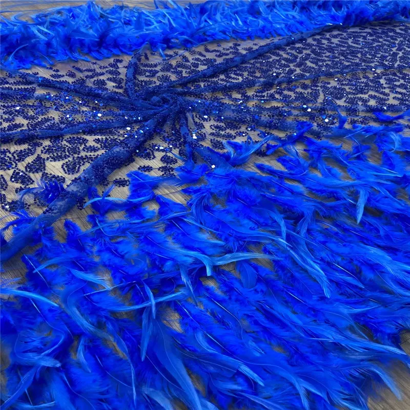 

New Style French Net Lace Fabric 3D Feather African Tulle Mesh Lace Fabric High Quality African Lace Fabric ZXN157