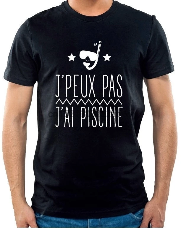 Мужская футболка J'peux Pas Jɺi Piscine с круглым вырезом и короткими рукавами топы
