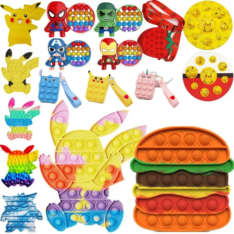 

2021 New Pop it fidget Toy Sensory Toys Bubble Fingertip Anti-Stress Puzzle Unzip Adult Children Decompression Gift Toys