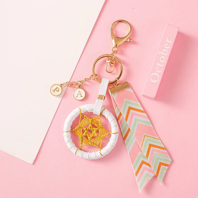 

Ins Style Dream Catcher Keychain Cute Freshness Braided Girl Key Chain Women Lady Bag Pendant Charm Luck Happy Keyring