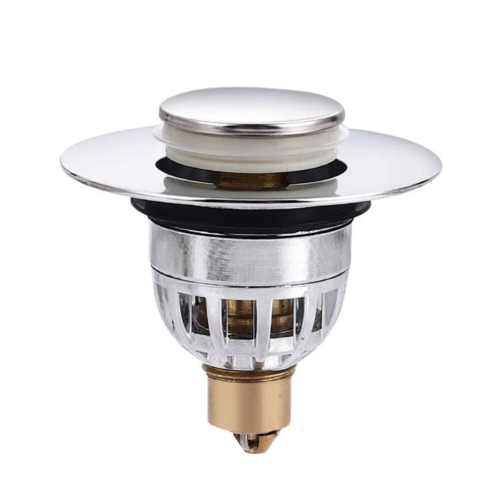 

Универсальный упругий сердечник для раковины, Профессиональный фильтр для слива, кухонная ванна, умывальник с нажимным ограничителем для в...