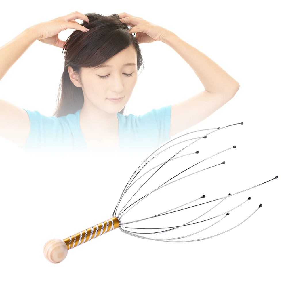 

Portable Handheld Electric Scalp Head Massager 8 Claws Cute Octopus Shape Stress Relief Muscle Relaxing Massage Tool