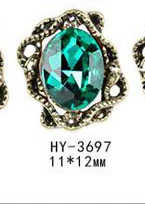 HY-3697 10pcs 10 шт./лот, древний сплав, дизайн ногтей, 3d, плоская задняя сторона, цветные бриллианты, жемчужные ювелирные изделия, стразы, украшения для ногтей - Цвет: HY-3697 10pcs