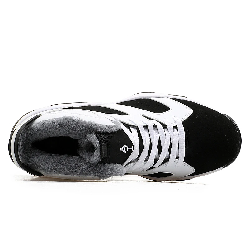 Зимние плюшевые меховые мужские ботинки теплые с бархатной подкладкой высокие