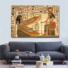 Египетский Ретро античный иероглиф оружие королева стесняйтесь старым элементам фигурка Картина на холсте настенное искусство картина домашний декор