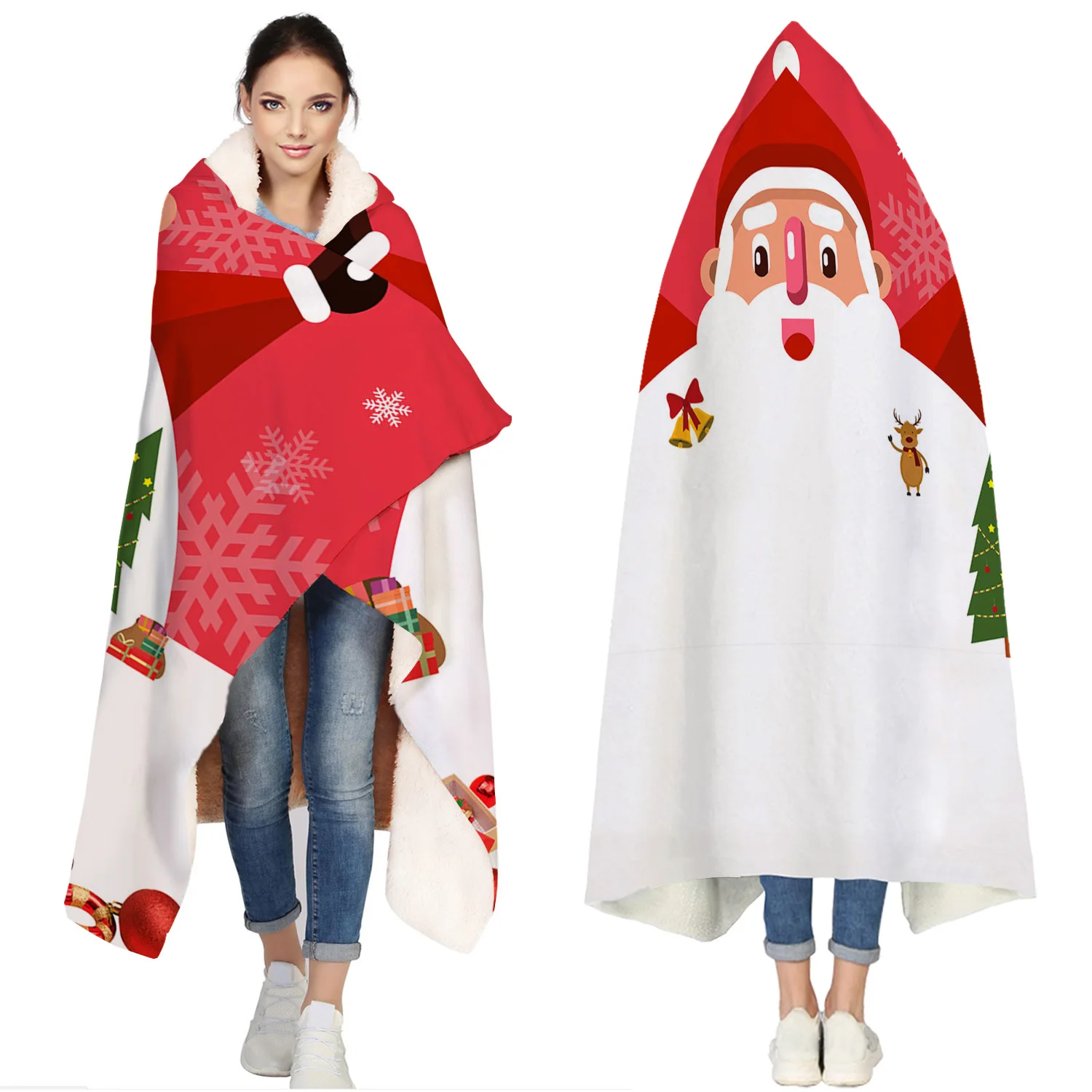 Santa'S Подарочная сумка Evergreen ветви снег Красный Портативный носимый пушистый