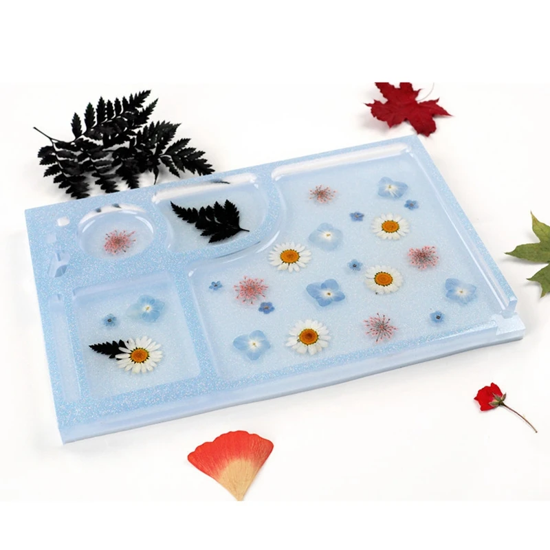 

DIY Crystal Epoxy Resin Mold Makeup Pan Silicone Mold for Resin, Home Decoration
