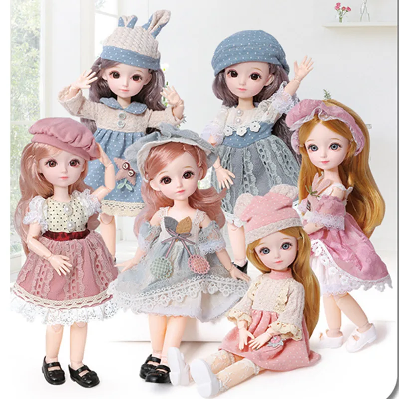 

1/6 кукла Bjd 30 см, наборы кукол принцессы, золотые волосы с голубыми глазами, 23 сустава, Подвижная кукла, подарки, детские игрушки для девочек