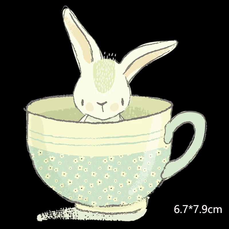 Для переноса утюгом Пасхи милый кролик передачи тепла нашивки на одежду наклейки