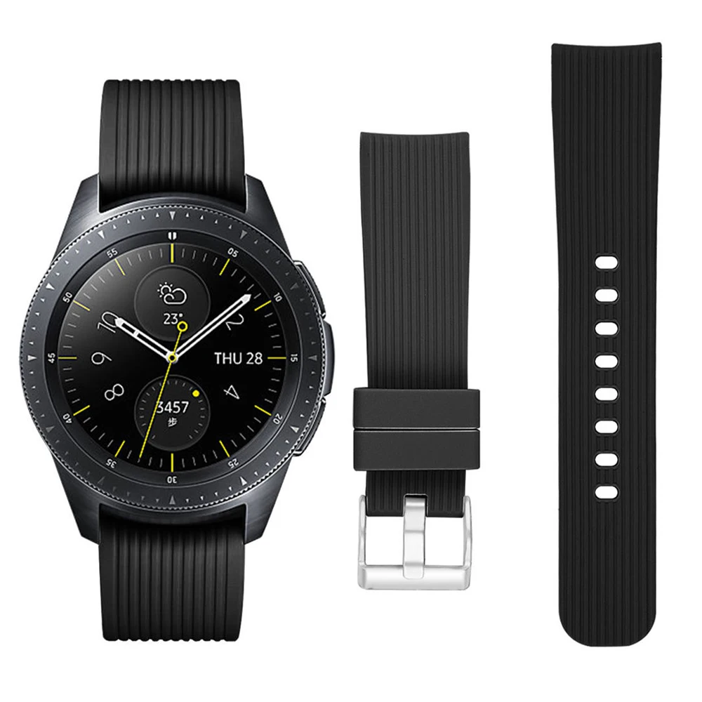 

Ремешок силиконовый для Samsung Galaxy Watch 3, браслет для active 2 44/46 мм Huawei watch GT 2e, 22/20 мм